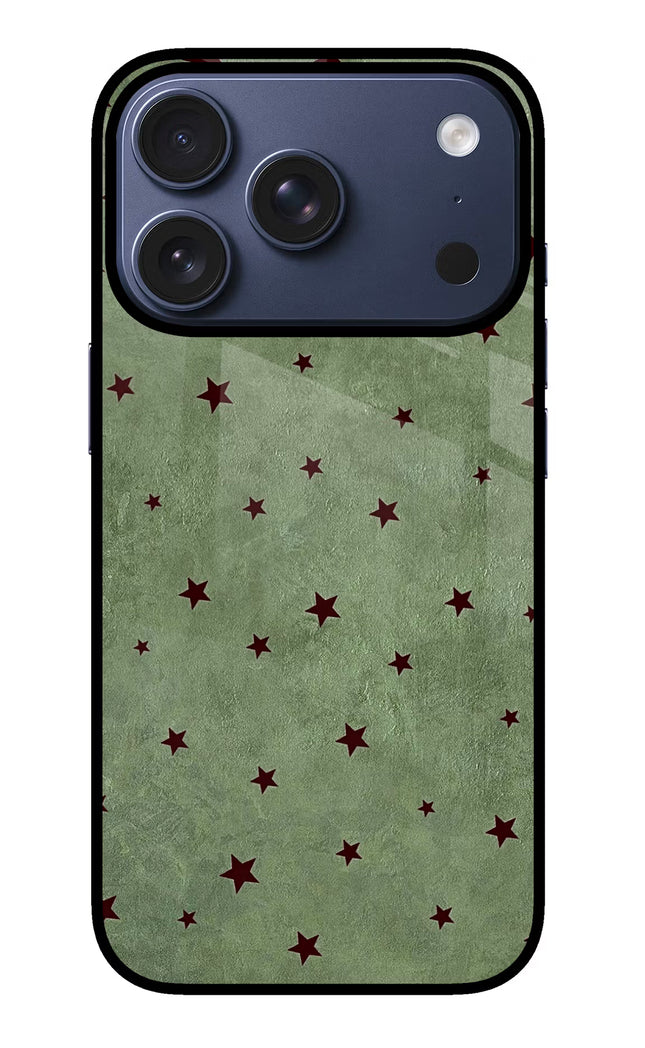 Green Stars iPhone 17 Pro Glass Case