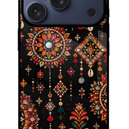 Boho Noir iPhone 17 Pro Glass Case