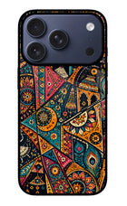 Folk Print iPhone 17 Pro Glass Case