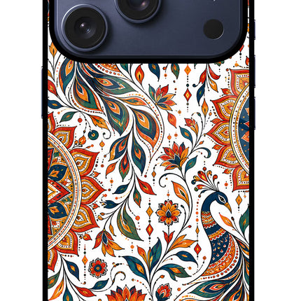 White Mayura iPhone 17 Pro Glass Case