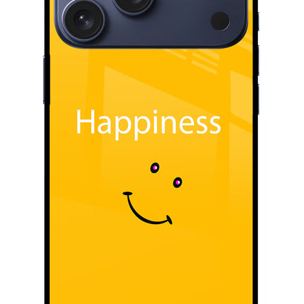 Happiness With Smiley iPhone 17 Pro Max Glass Case