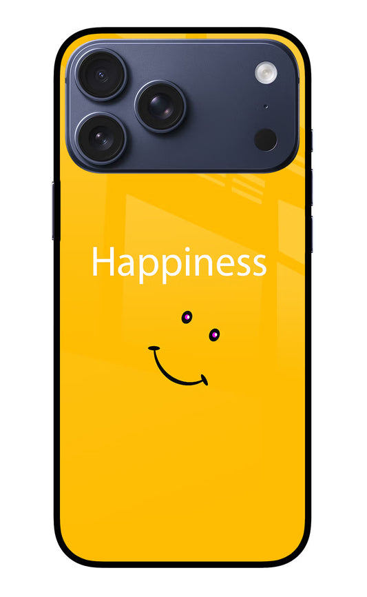 Happiness With Smiley iPhone 17 Pro Max Glass Case