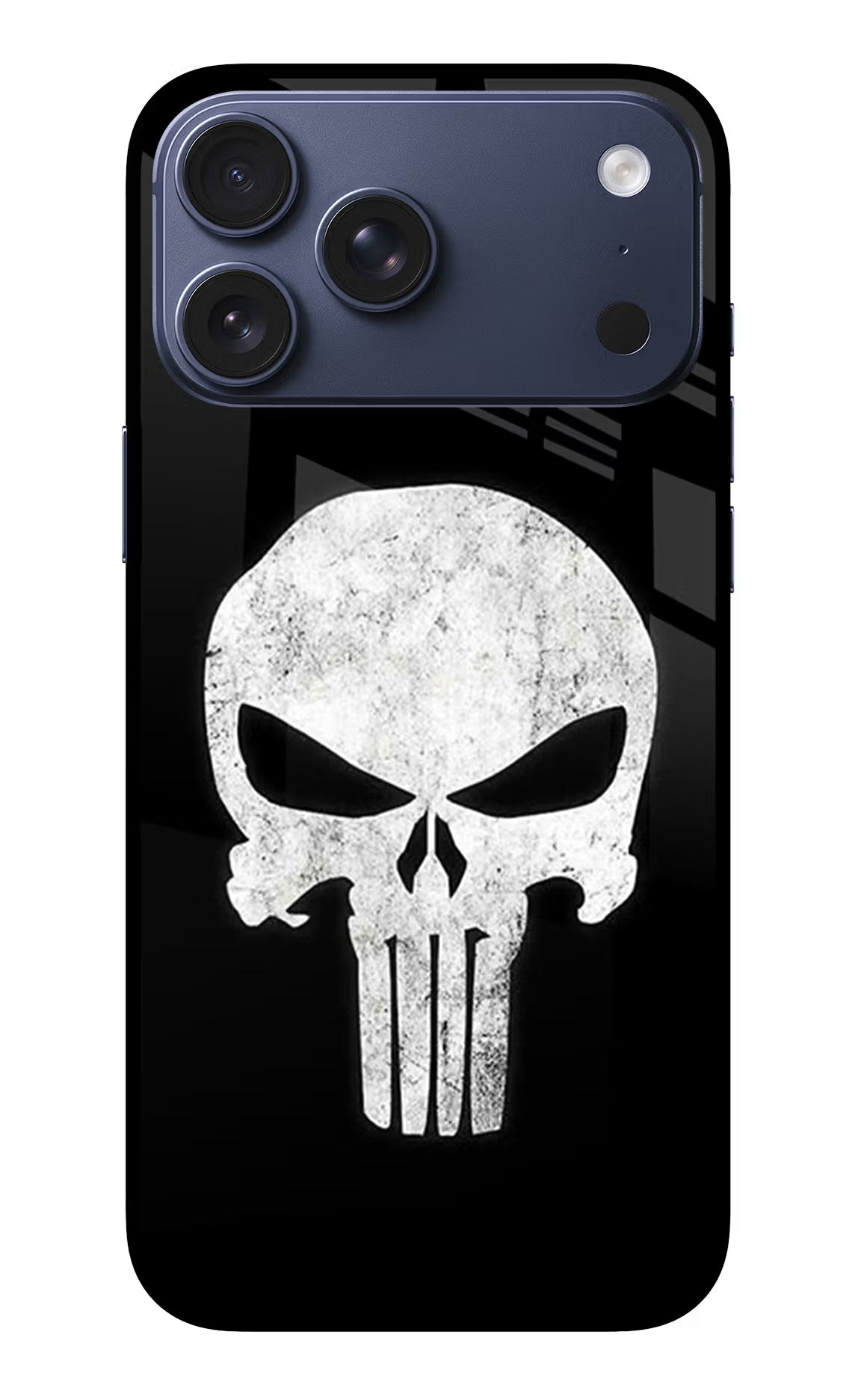 Punisher Skull iPhone 17 Pro Max Glass Case Back Cover by Casekaro