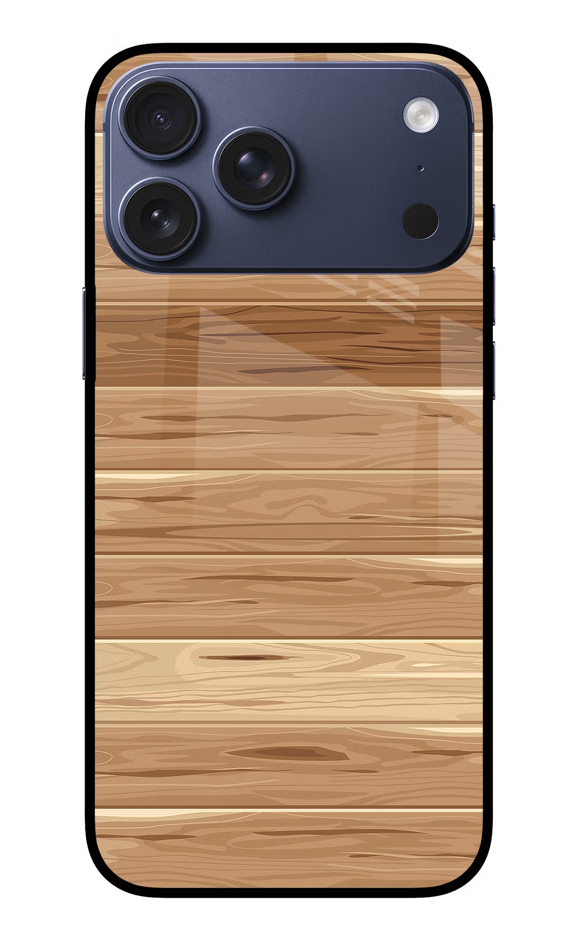 Wooden Vector iPhone 17 Pro Max Glass Case Back Cover by Casekaro