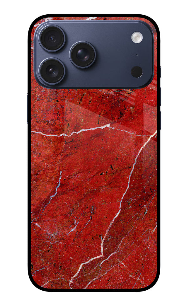 Red Marble Design iPhone 17 Pro Max Glass Case