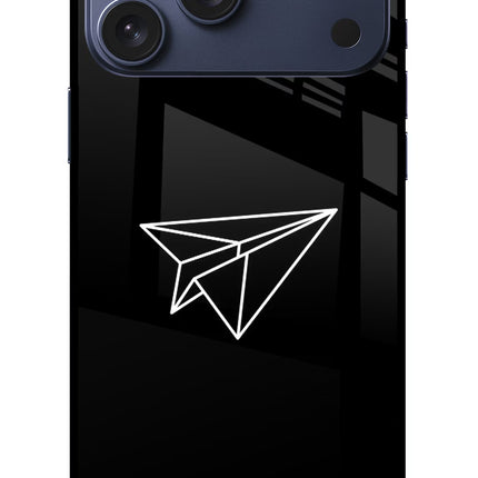 Paper Plane White iPhone 17 Pro Max Glass Case