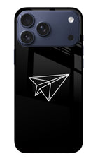 Paper Plane White iPhone 17 Pro Max Glass Case