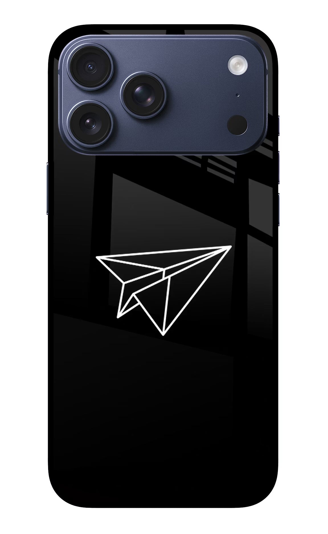 Paper Plane White iPhone 17 Pro Max Glass Case Back Cover by Casekaro