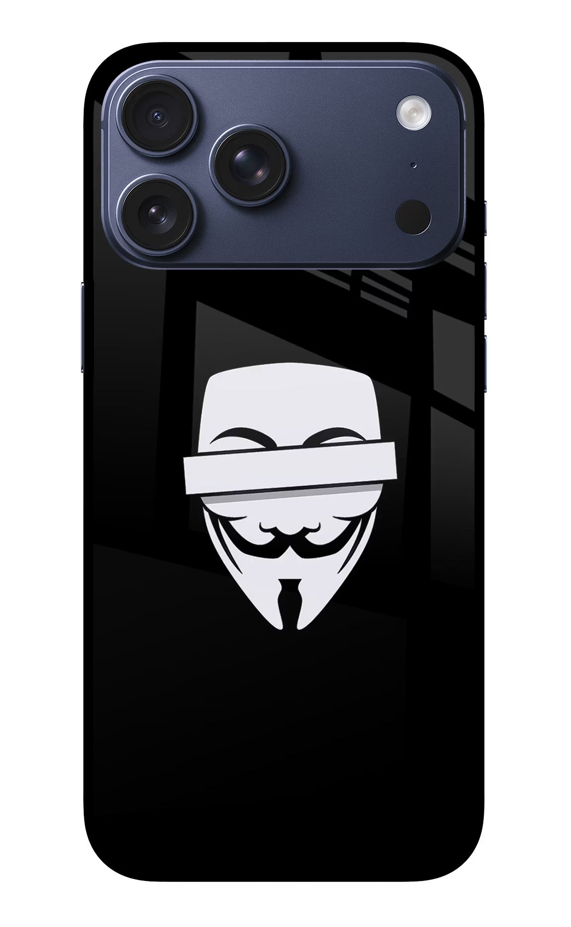 Anonymous Face iPhone 17 Pro Max Glass Case Back Cover by Casekaro