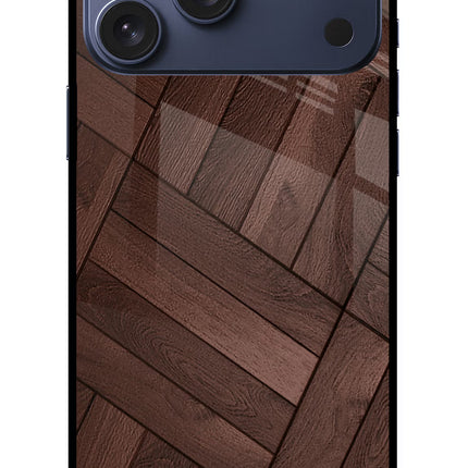 Wooden Texture Design iPhone 17 Pro Max Glass Case