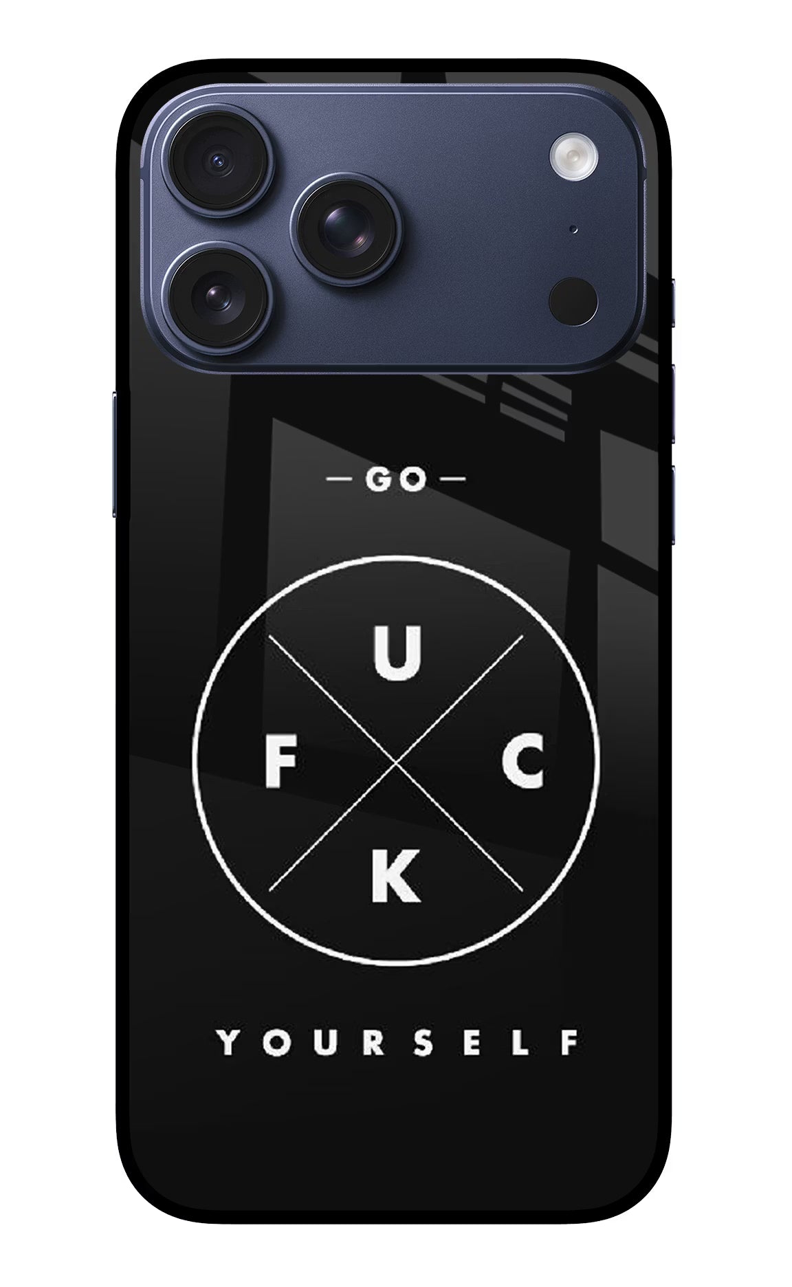 Go Fuck Yourself iPhone 17 Pro Max Glass Case Back Cover by Casekaro