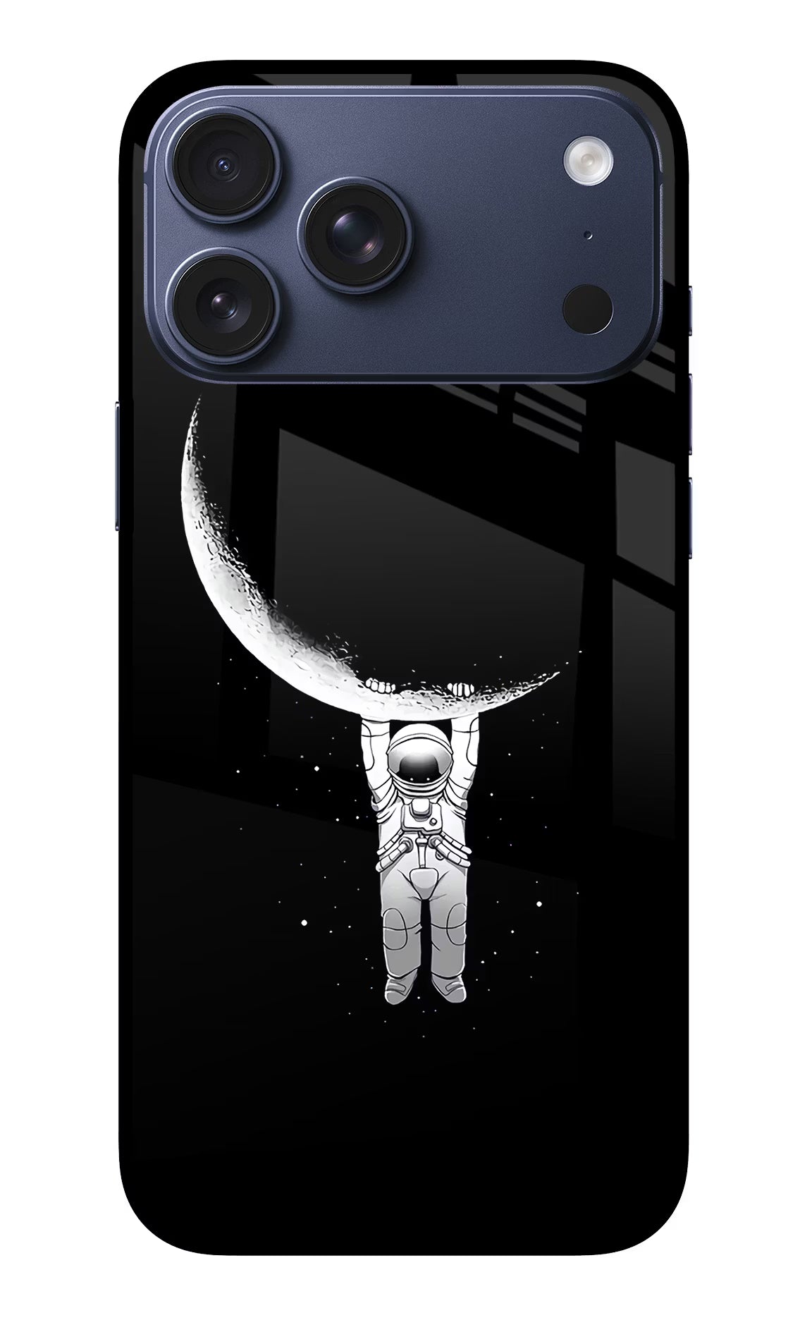 Moon Space iPhone 17 Pro Max Glass Case Back Cover by Casekaro
