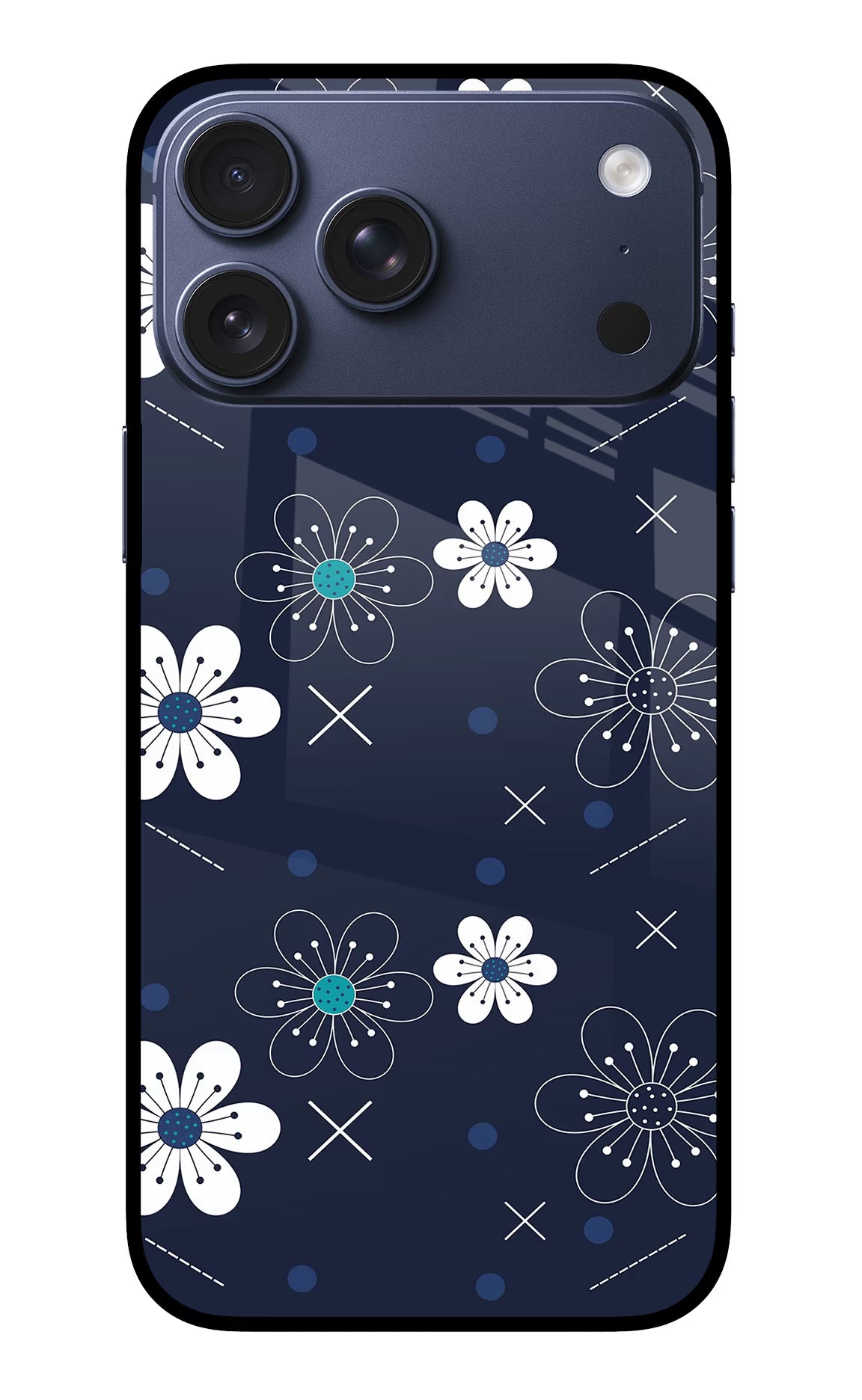 Flowers iPhone 17 Pro Max Glass Case Back Cover by Casekaro