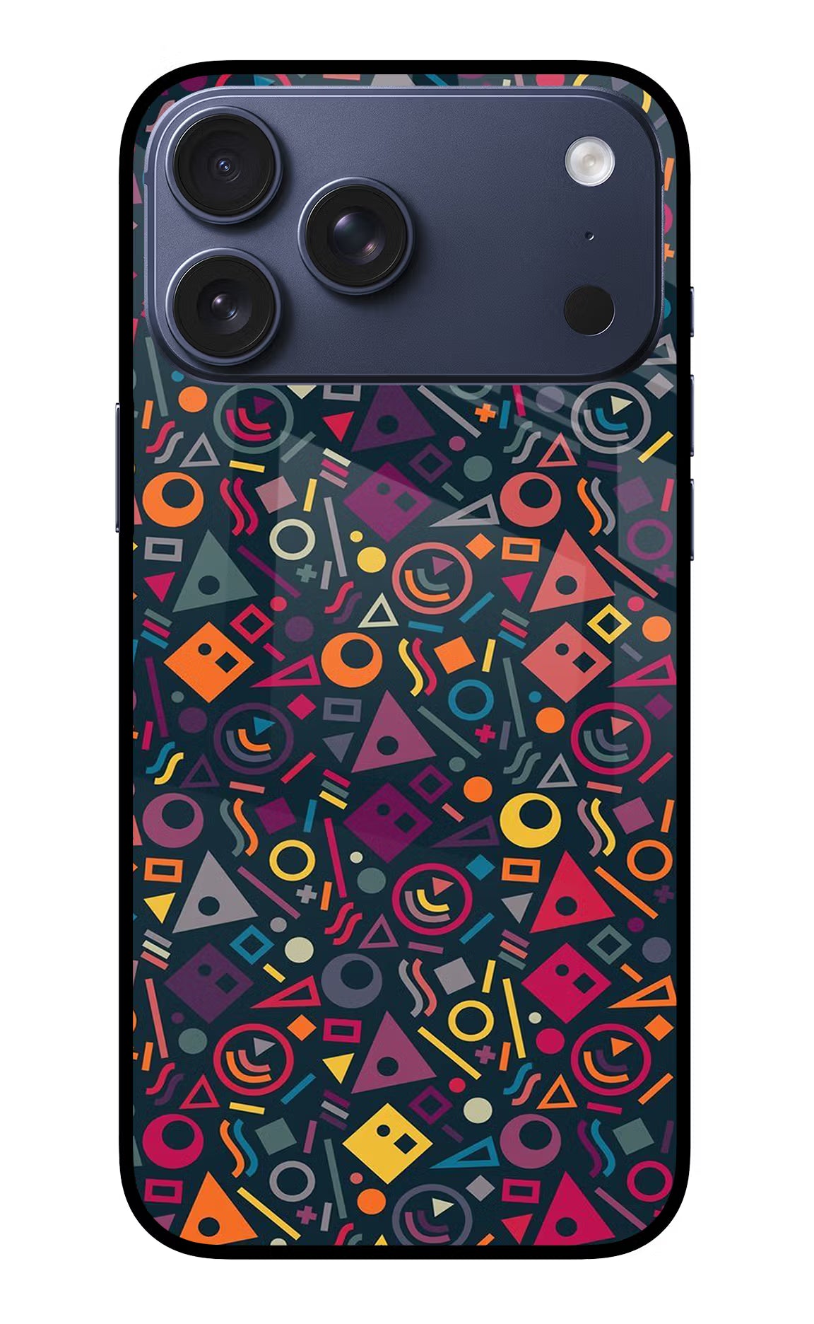 Geometric Abstract iPhone 17 Pro Max Glass Case Back Cover by Casekaro