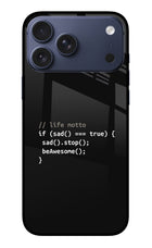 Life Motto Code iPhone 17 Pro Max Glass Case