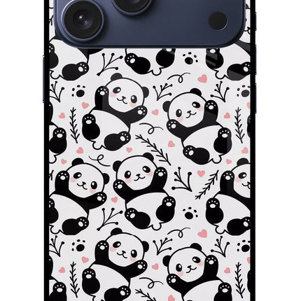Cute Panda iPhone 17 Pro Max Glass Case