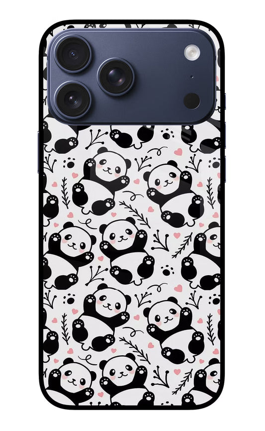 Cute Panda iPhone 17 Pro Max Glass Case