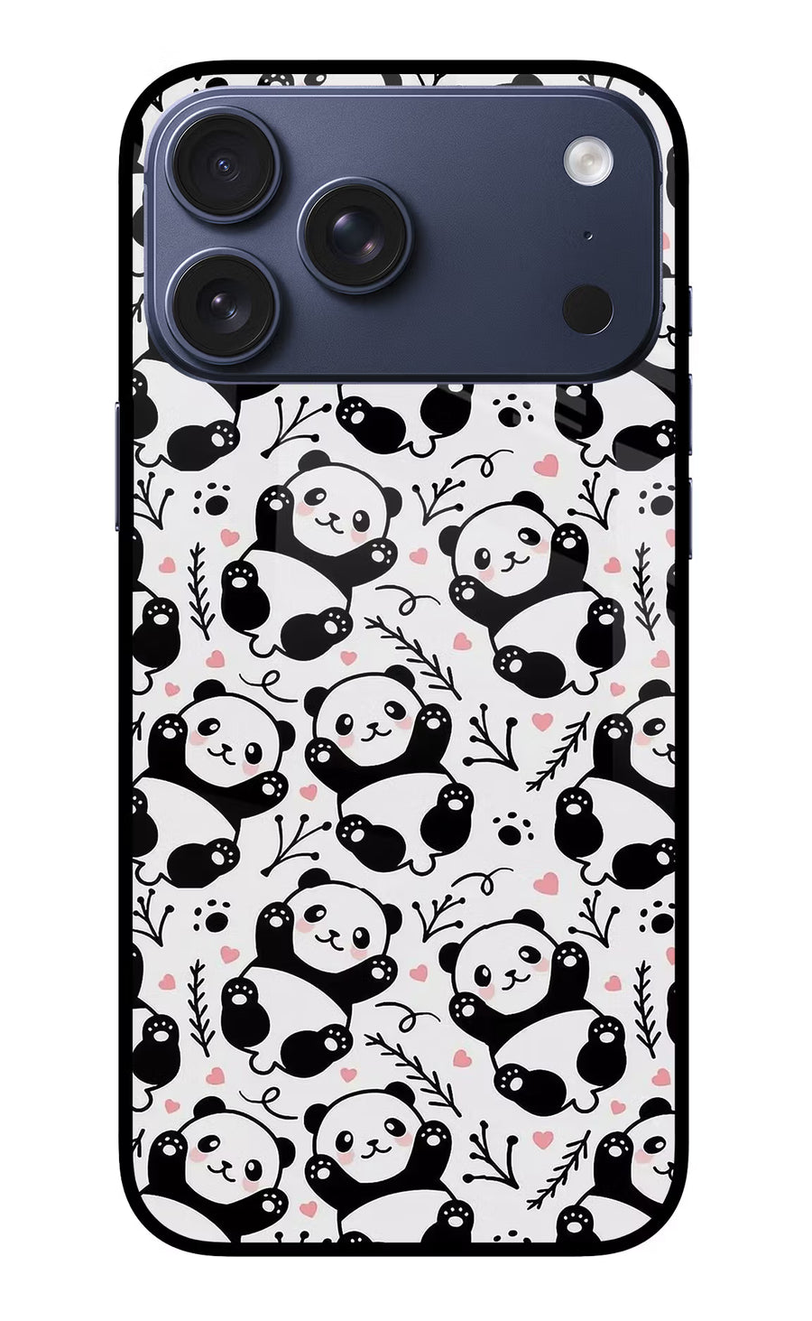 Cute Panda iPhone 17 Pro Max Back Cover, Metal case