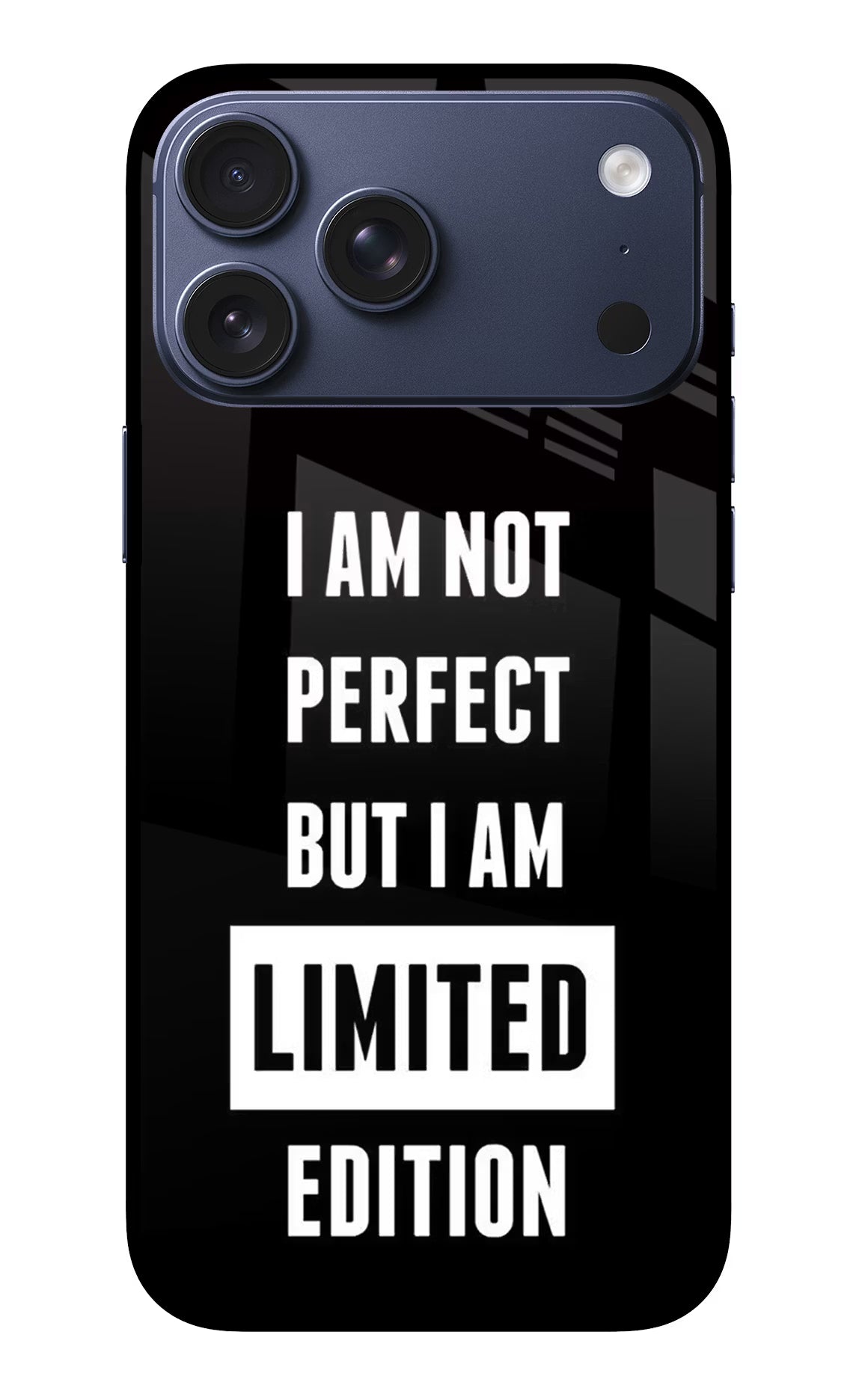 I Am Not Perfect But I Am Limited Edition iPhone 17 Pro Max Glass Case Back Cover by Casekaro