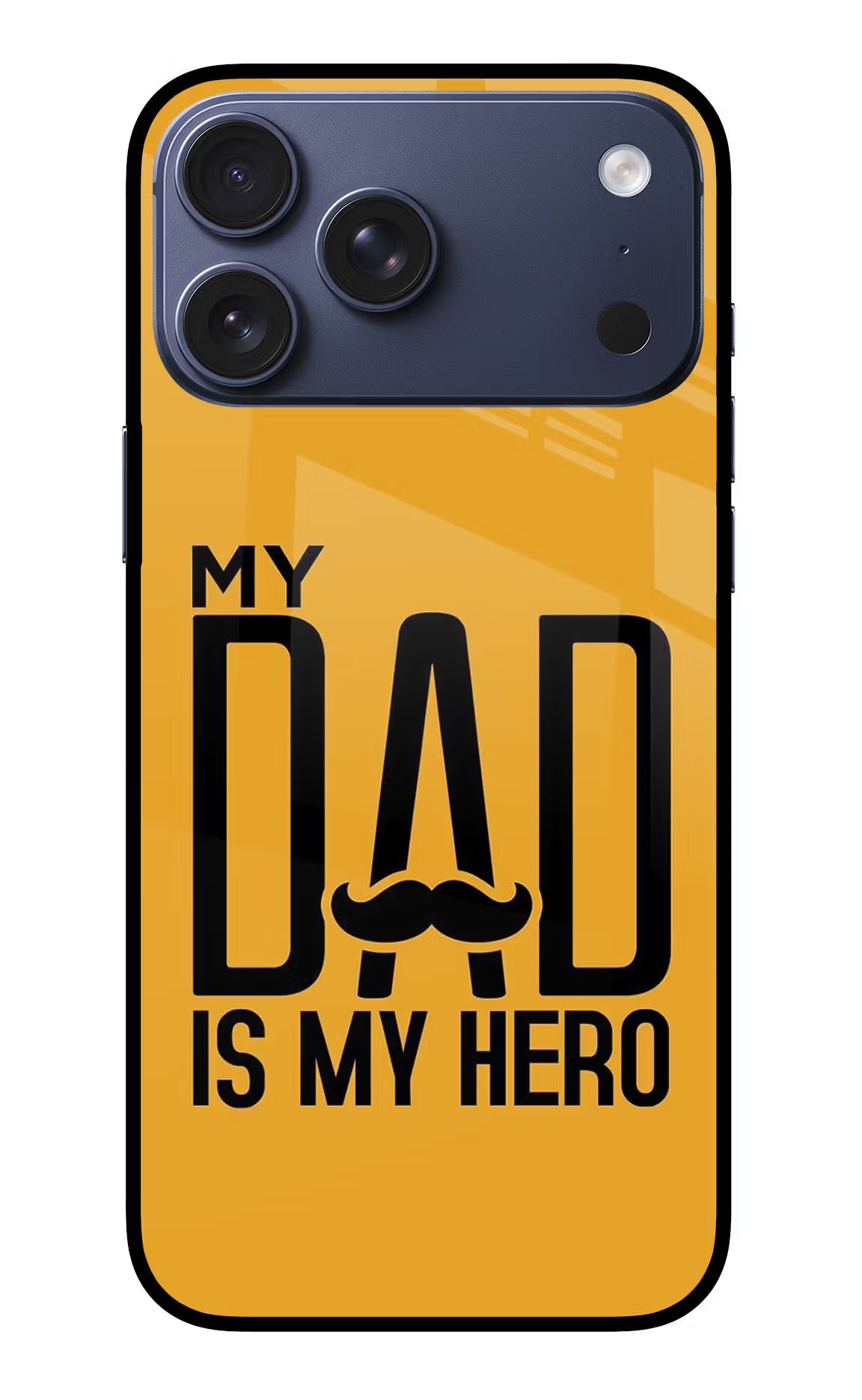 My Dad Is My Hero iPhone 17 Pro Max Glass Case Back Cover by Casekaro