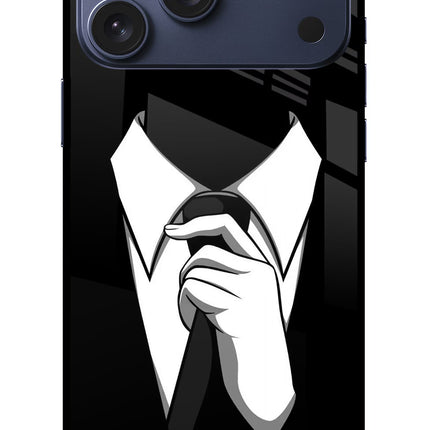 Black Tie iPhone 17 Pro Max Glass Case