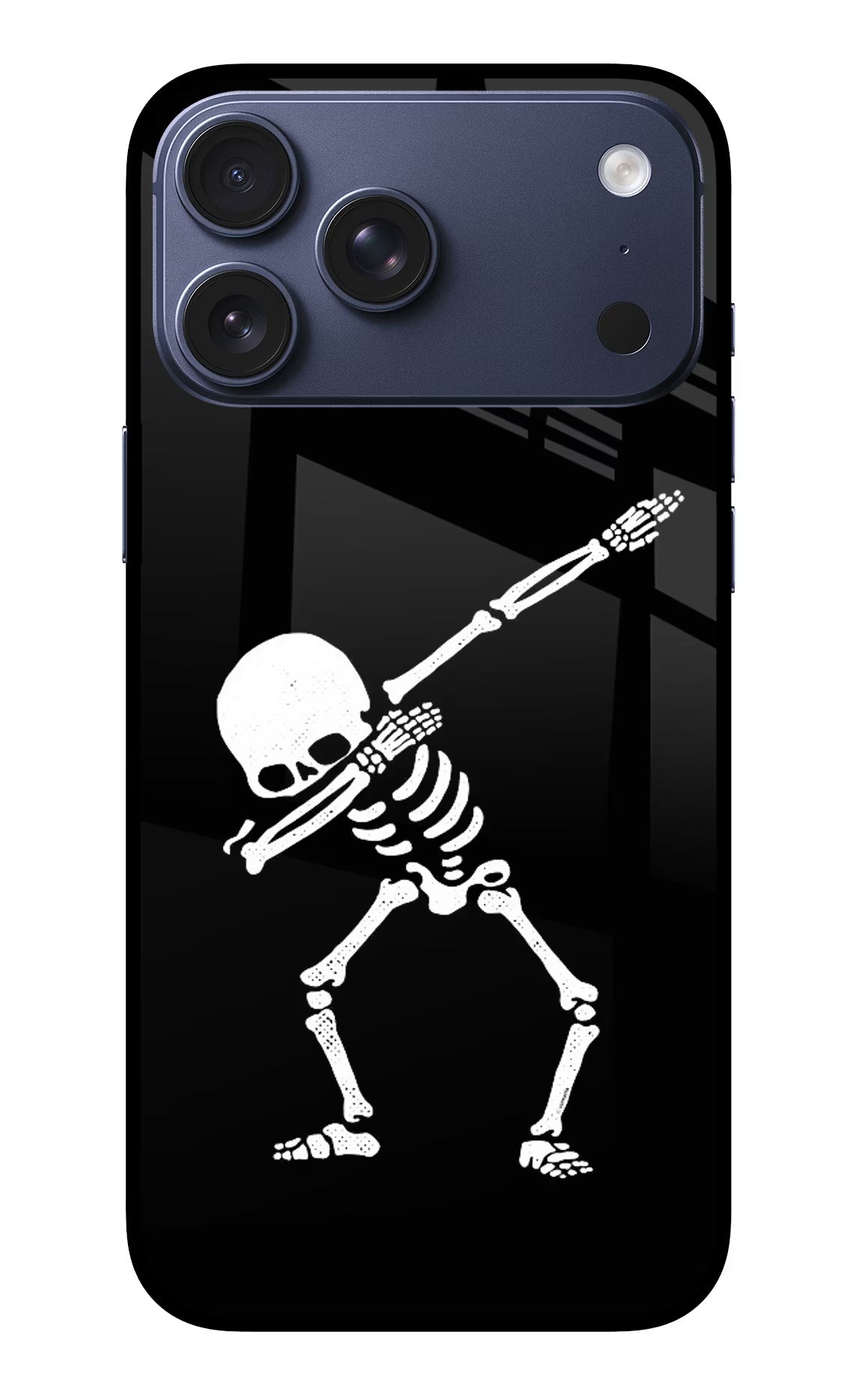 Dabbing Skeleton Art iPhone 17 Pro Max Glass Case Back Cover by Casekaro