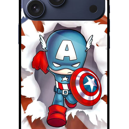 Captain America iPhone 17 Pro Max Glass Case