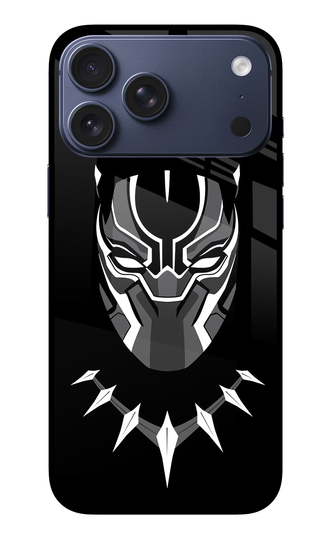 Black Panther iPhone 17 Pro Max Glass Case Back Cover by Casekaro