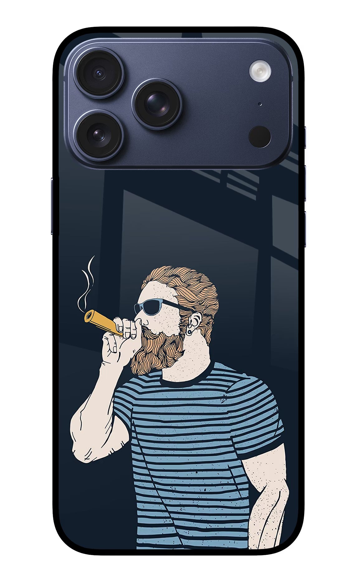 Smoking iPhone 17 Pro Max Glass Case Back Cover by Casekaro