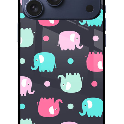 Elephants iPhone 17 Pro Max Glass Case