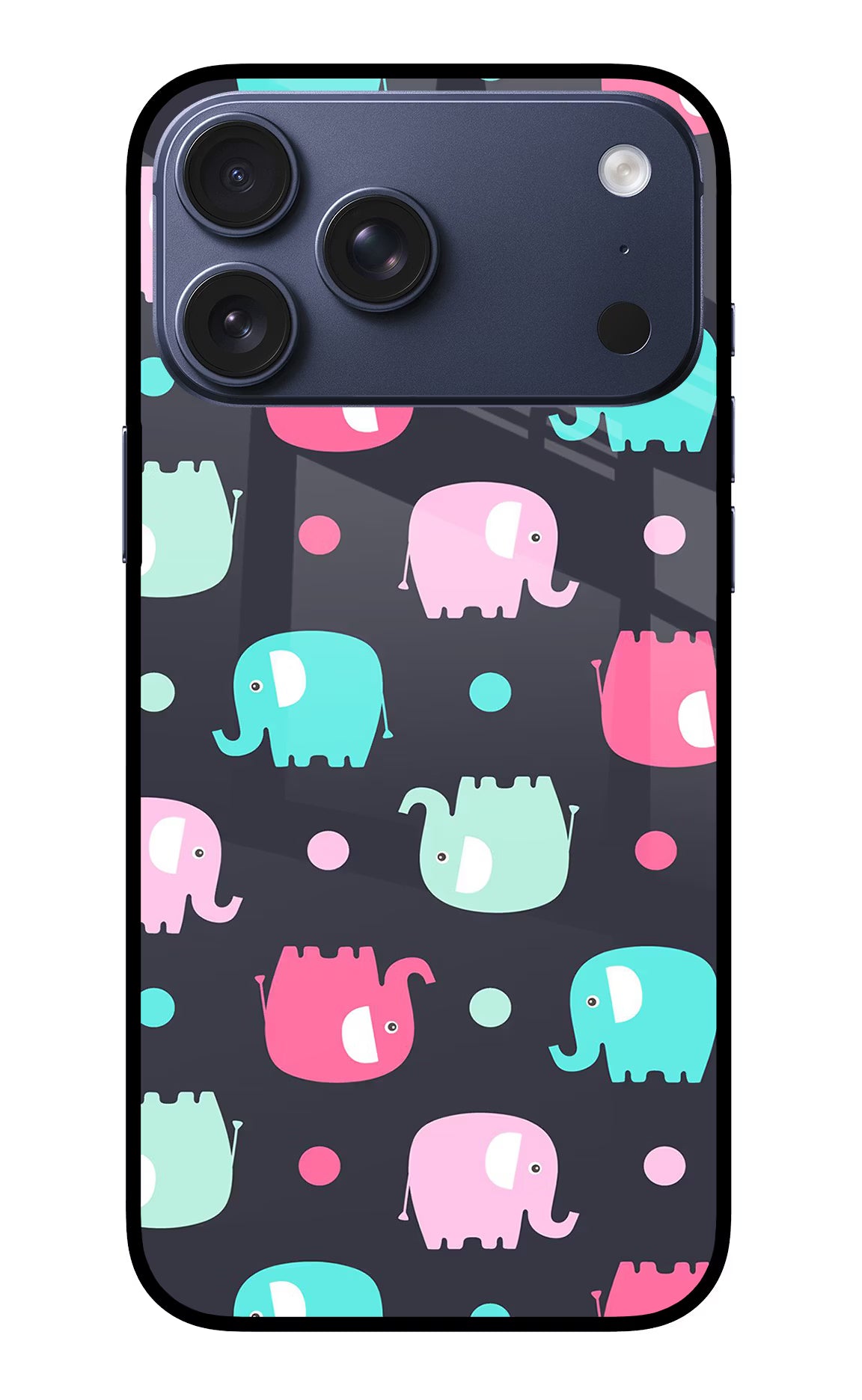 Elephants iPhone 17 Pro Max Glass Case Back Cover by Casekaro