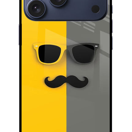 Sunglasses with Mustache iPhone 17 Pro Max Glass Case