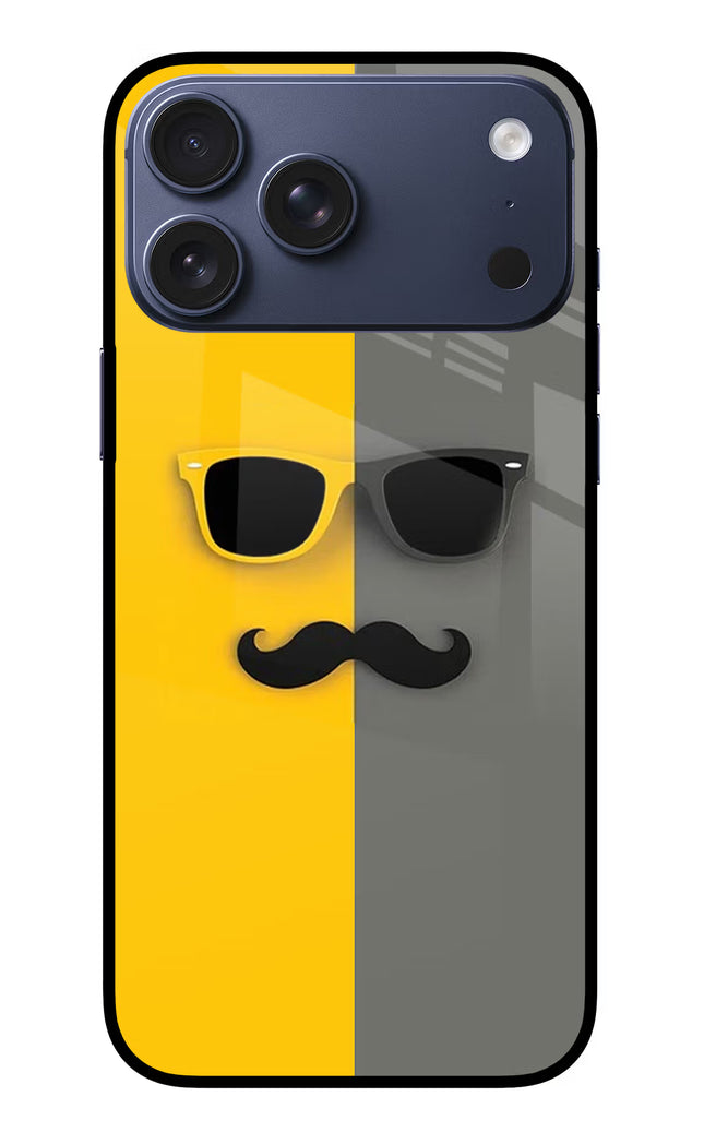 Sunglasses with Mustache iPhone 17 Pro Max Glass Case