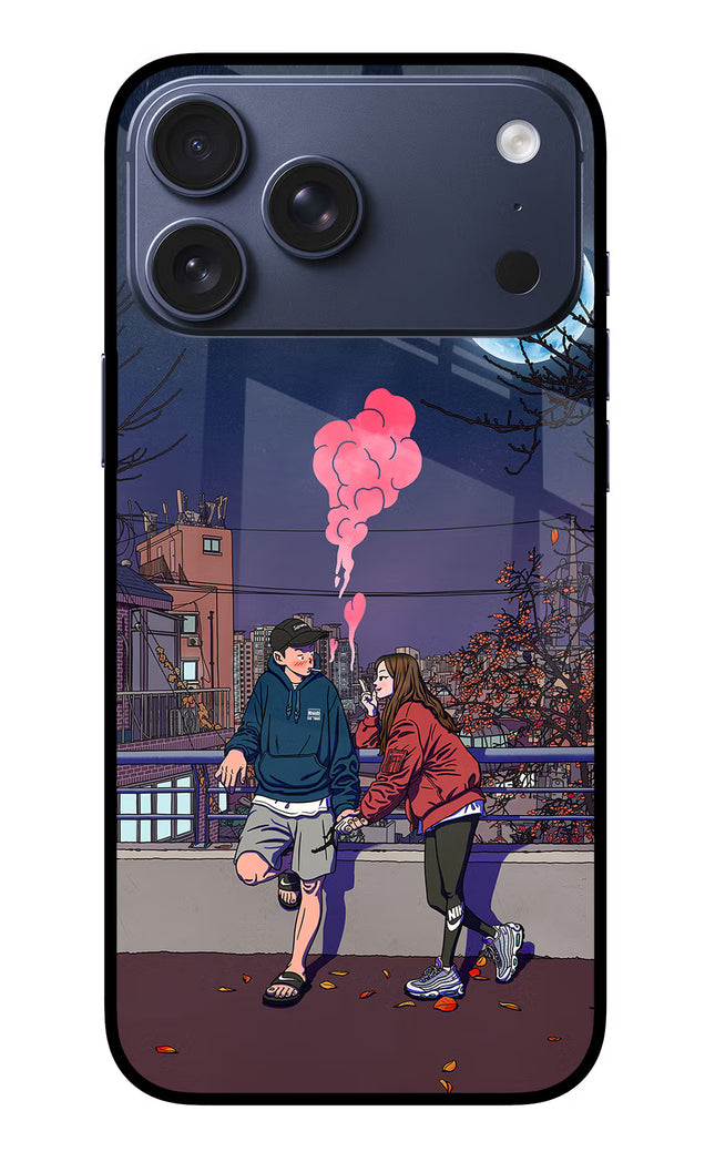 Chilling Couple iPhone 17 Pro Max Glass Case