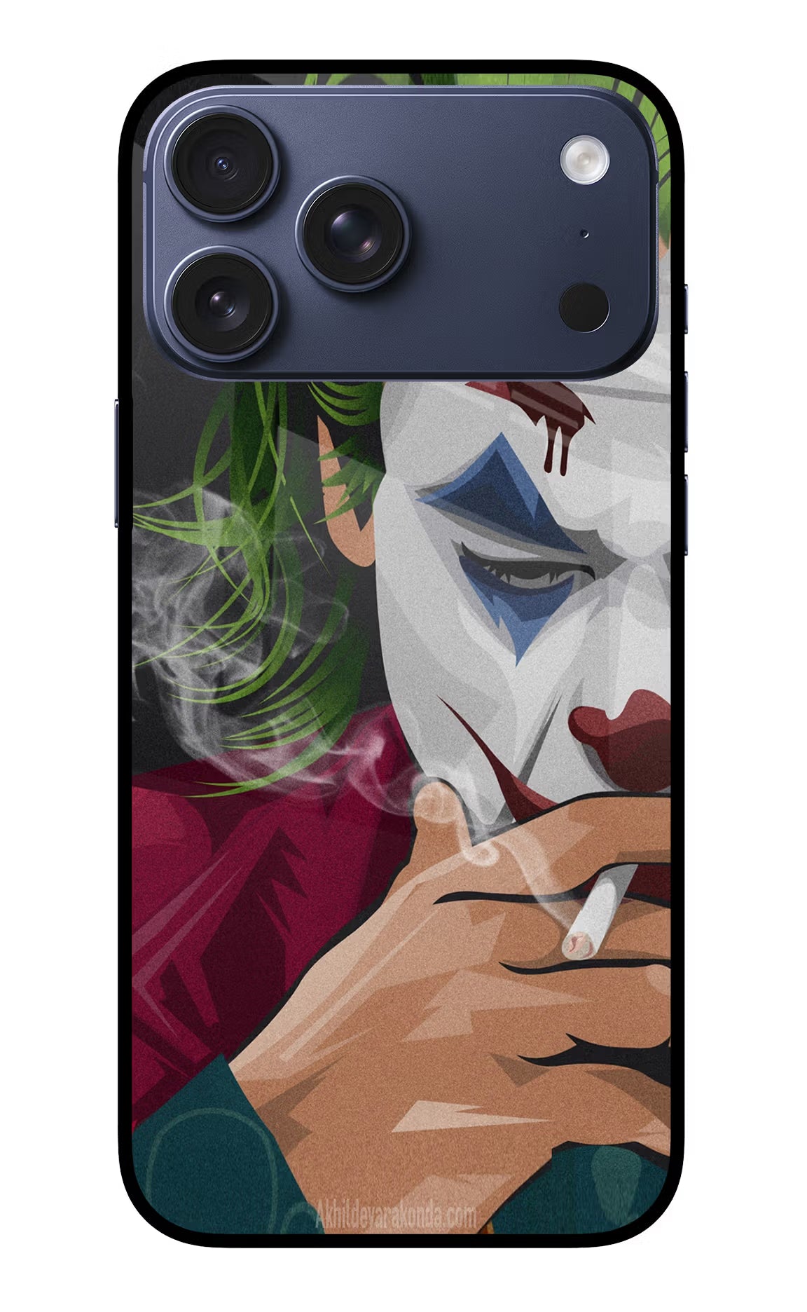 Joker Smoking iPhone 17 Pro Max Glass Case Back Cover by Casekaro