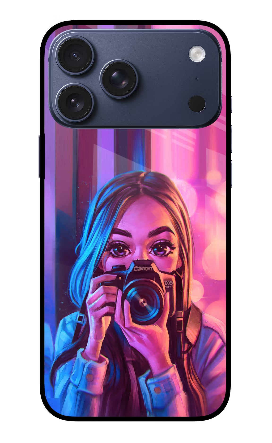 Girl Photographer iPhone 17 Pro Max Glass Case