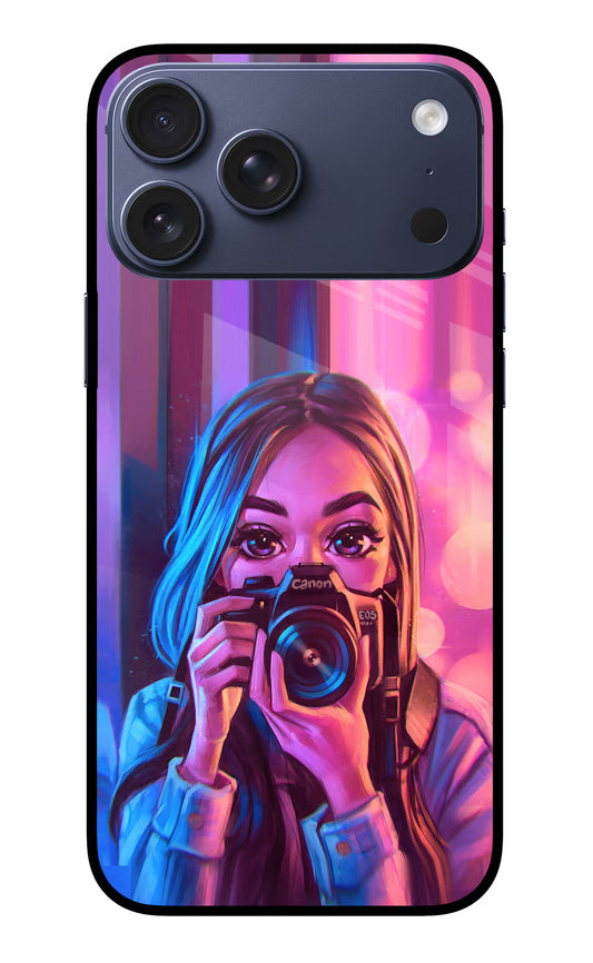 Girl Photographer iPhone 17 Pro Max Glass Case
