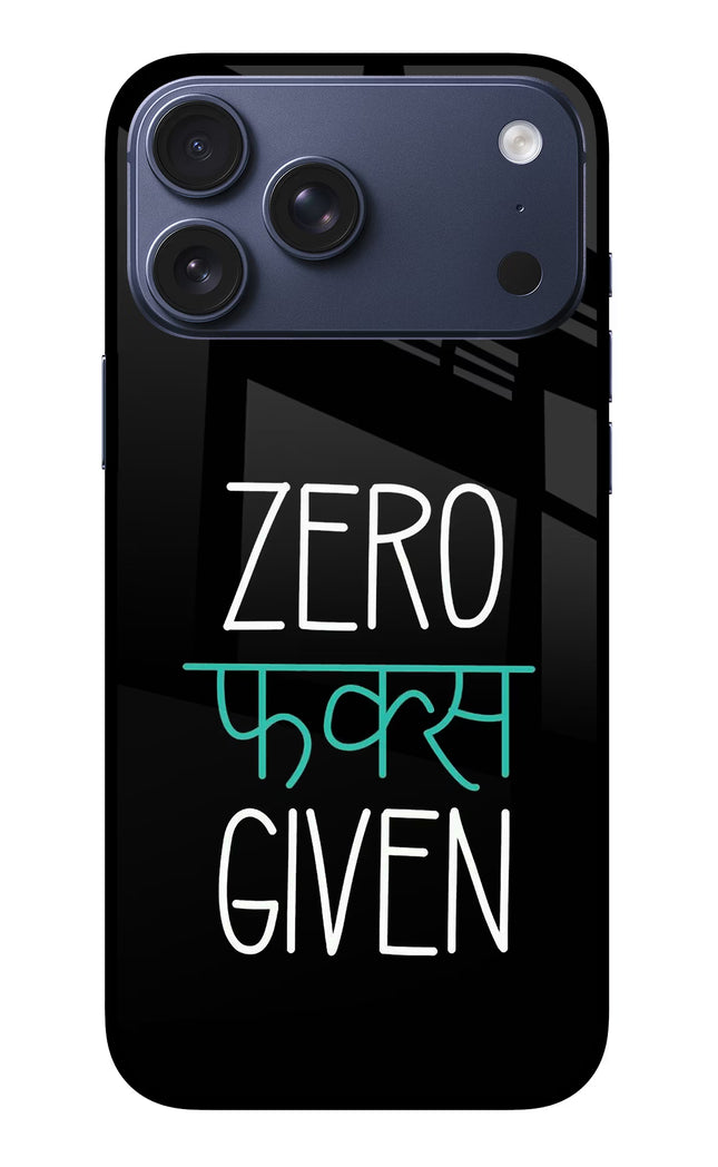 Zero Fucks Given iPhone 17 Pro Max Glass Case