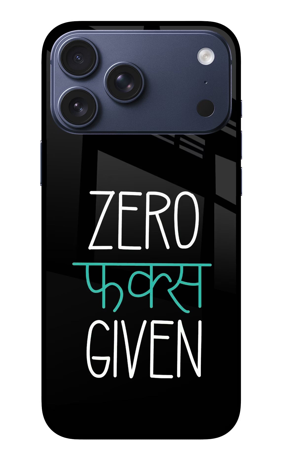 Zero Fucks Given iPhone 17 Pro Max Glass Case Back Cover by Casekaro
