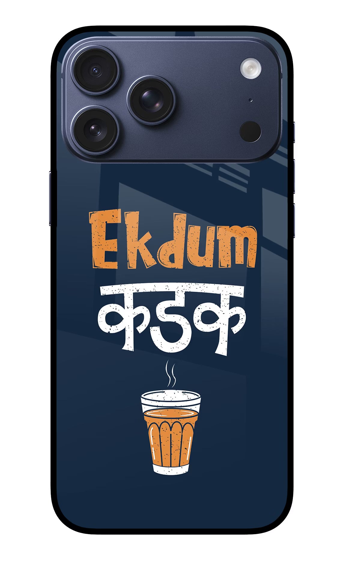 Ekdum Kadak Chai iPhone 17 Pro Max Glass Case Back Cover by Casekaro
