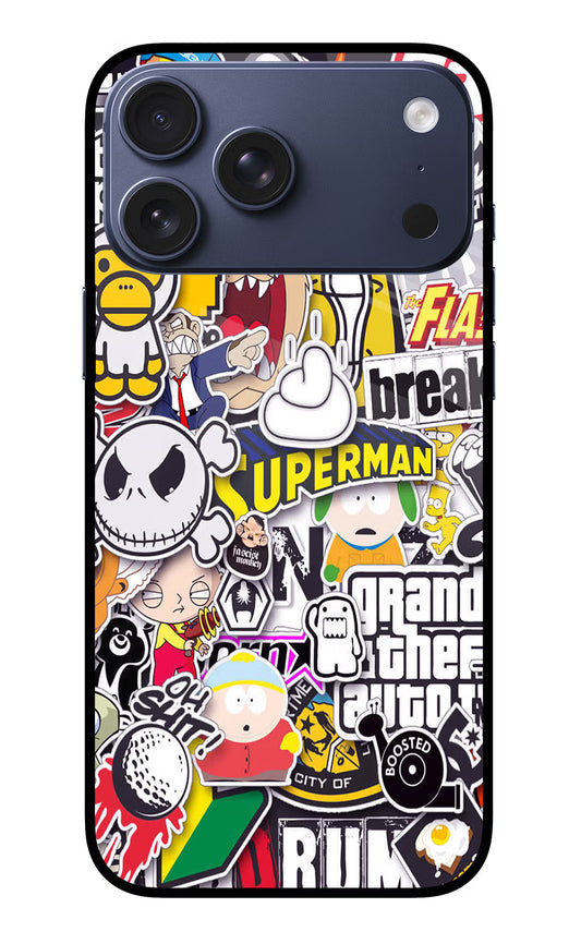 Sticker Bomb iPhone 17 Pro Max Glass Case