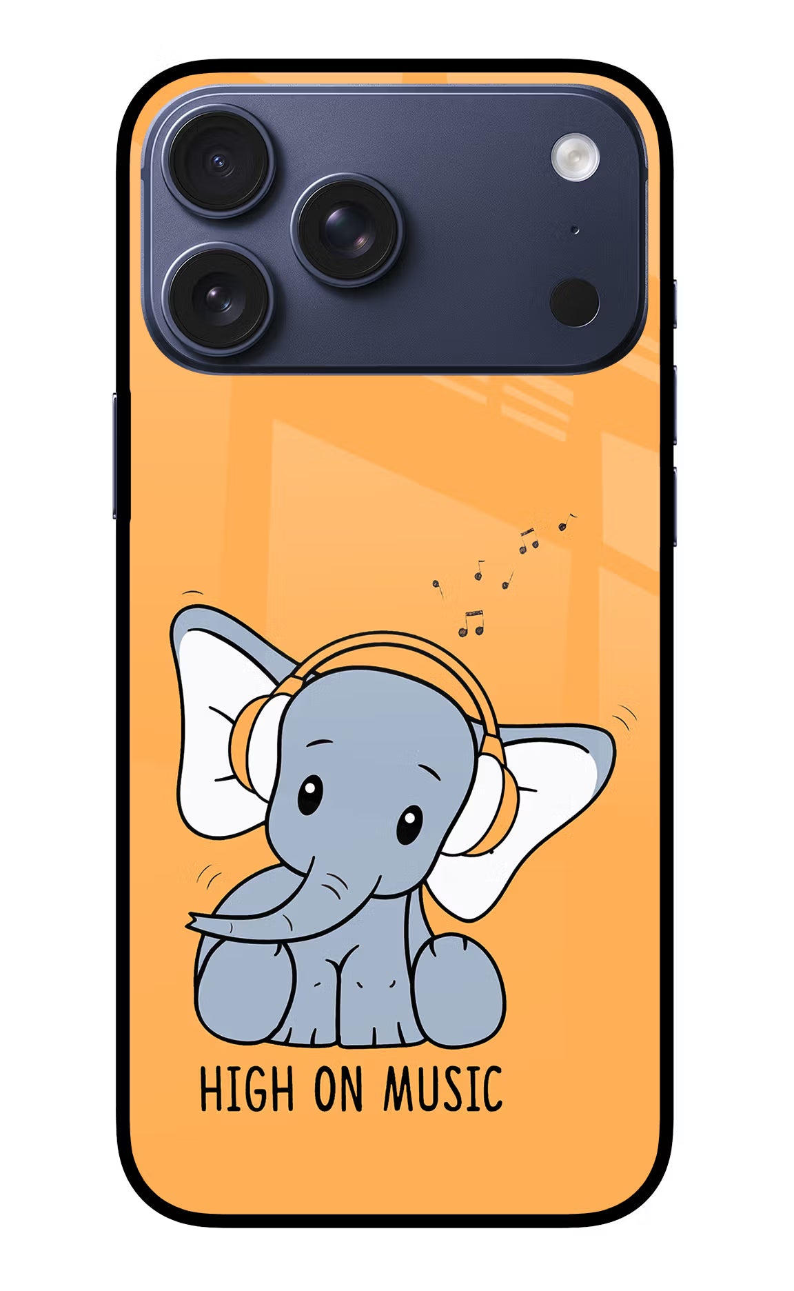 High On Music iPhone 17 Pro Max Glass Case Back Cover by Casekaro