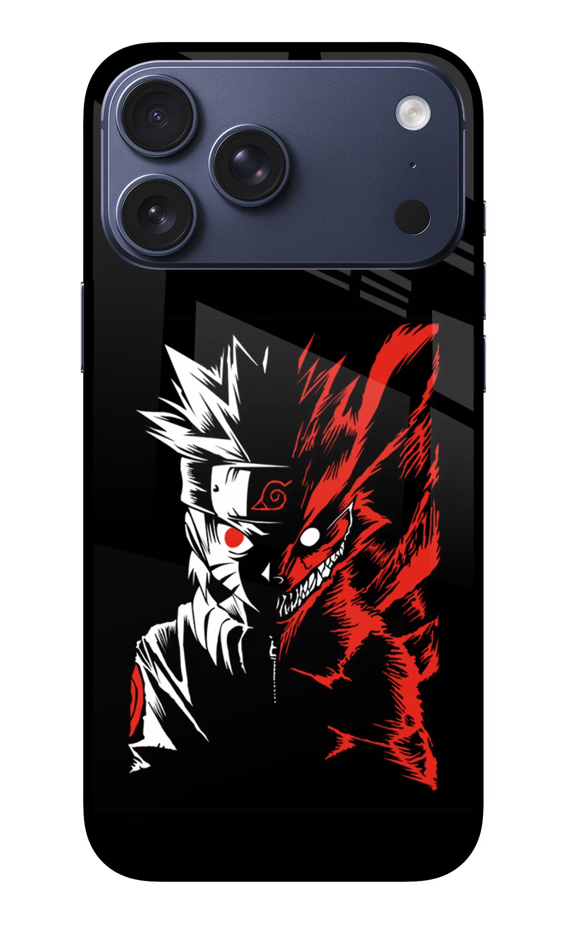 Naruto Two Face iPhone 17 Pro Max Glass Case Back Cover by Casekaro