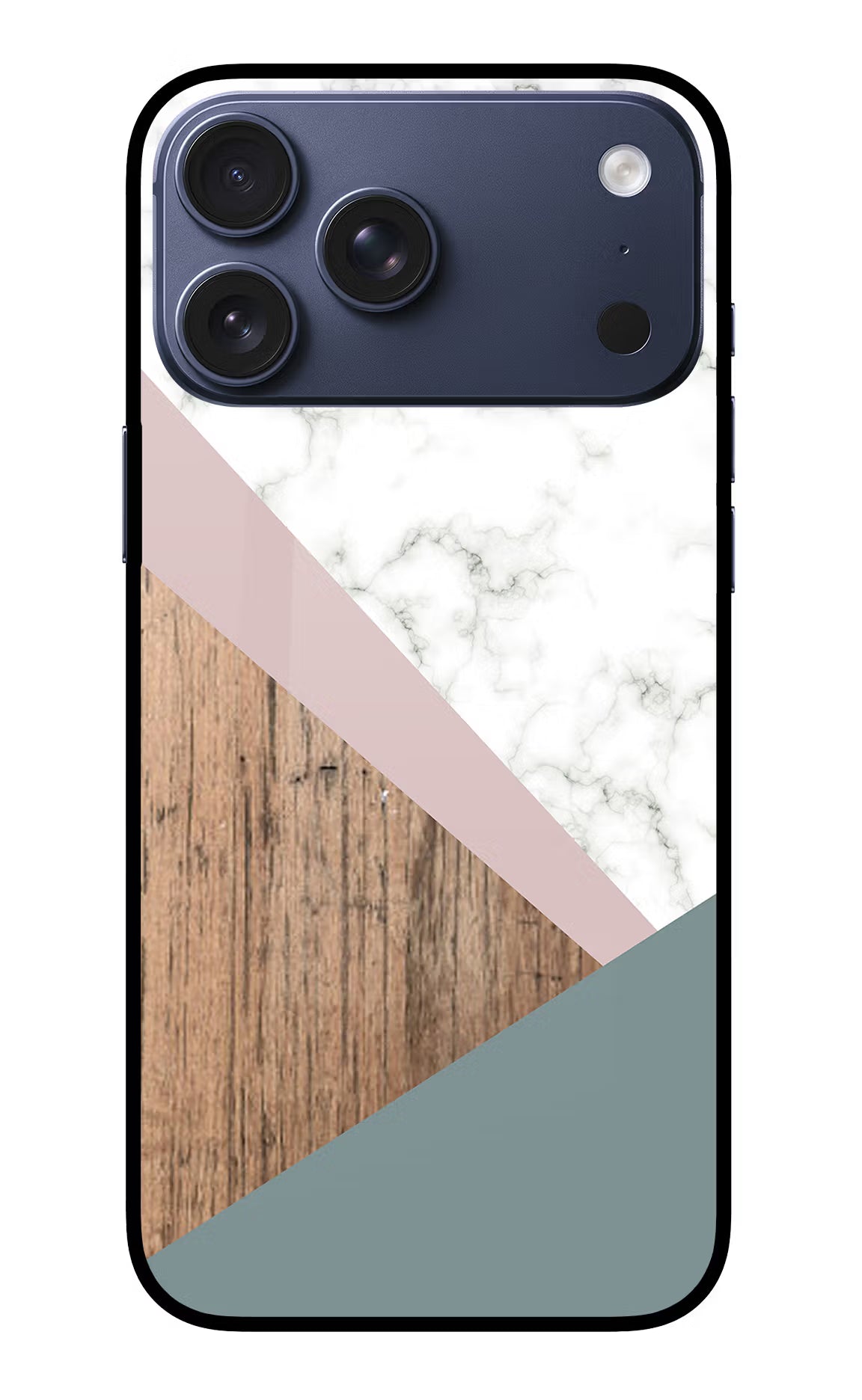 Marble wood Abstract iPhone 17 Pro Max Glass Case Back Cover by Casekaro