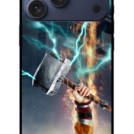 Thor Hammer Mjolnir iPhone 17 Pro Max Glass Case