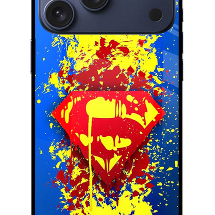 Superman logo iPhone 17 Pro Max Glass Case