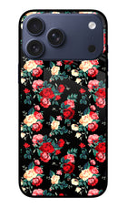 Rose Pattern iPhone 17 Pro Max Glass Case