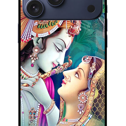 Lord Radha Krishna iPhone 17 Pro Max Glass Case