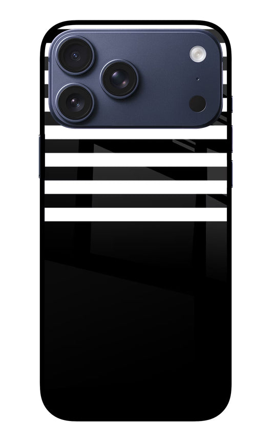 Black and White Print iPhone 17 Pro Max Glass Case
