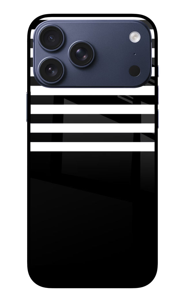 Black and White Print iPhone 17 Pro Max Glass Case
